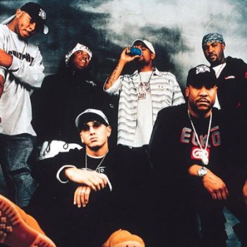 Promotional pic taken with his D12 posse.