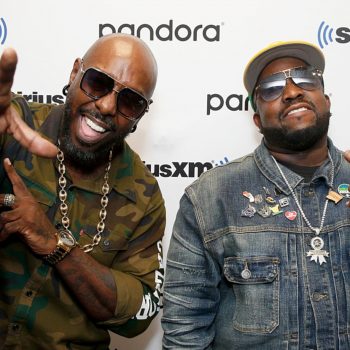 NEW YORK, NEW YORK - SEPTEMBER 11: Sleepy Brown (L) and Big Boi visit SiriusXM Studios on September 11, 2019 in New York City. (Photo by Dominik Bindl/Getty Images)